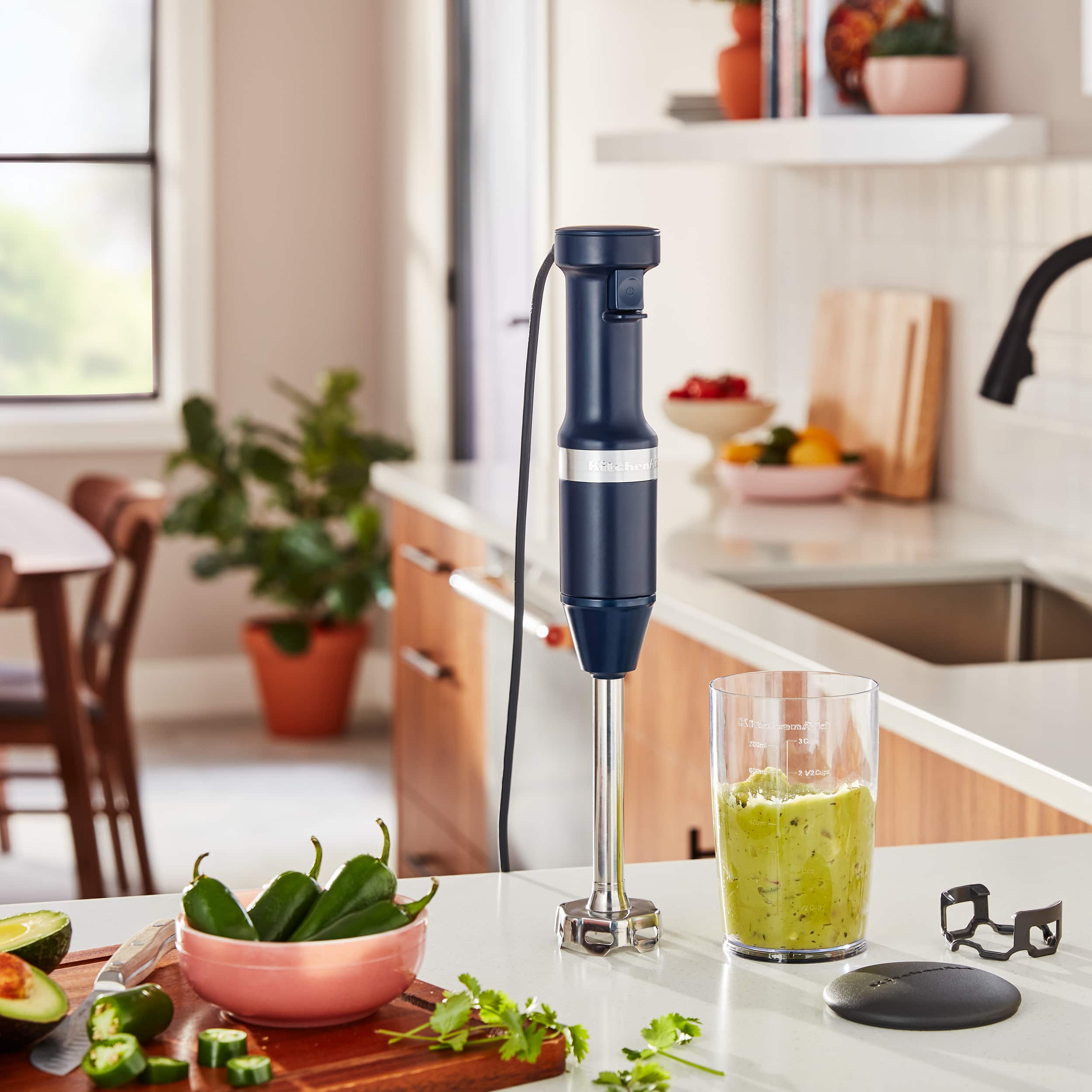 Accessories. KitchenAid - Variable Speed Corded Hand Blender - KHBV53 - Ink Blue.