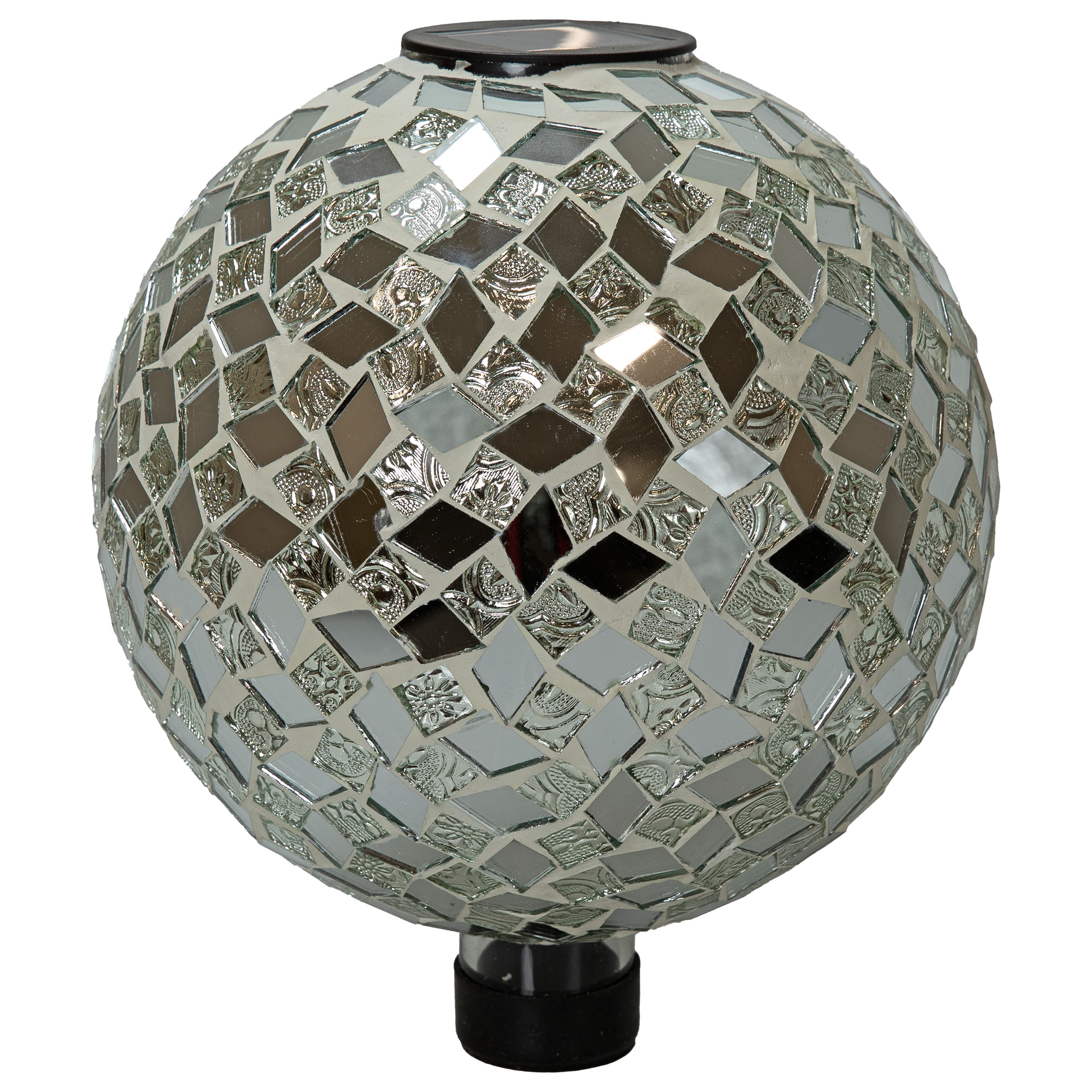 Sunnydaze - Mosaic Gazing Ball with Solar Light - 10 in - Mirrored Diamond price history on PriceWatchPro