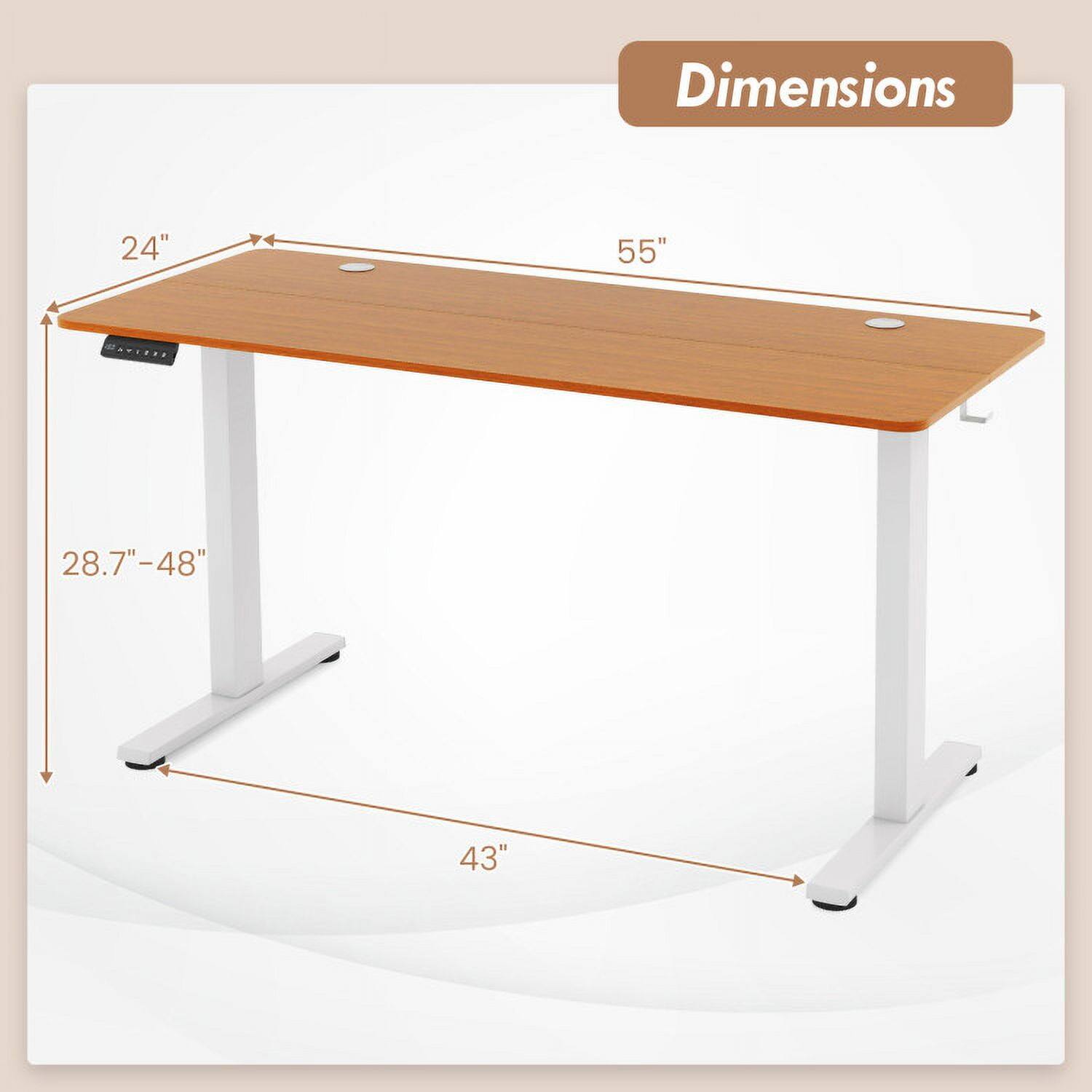 Dimensions: 24" x 55" x 28.7"-48" x 43"