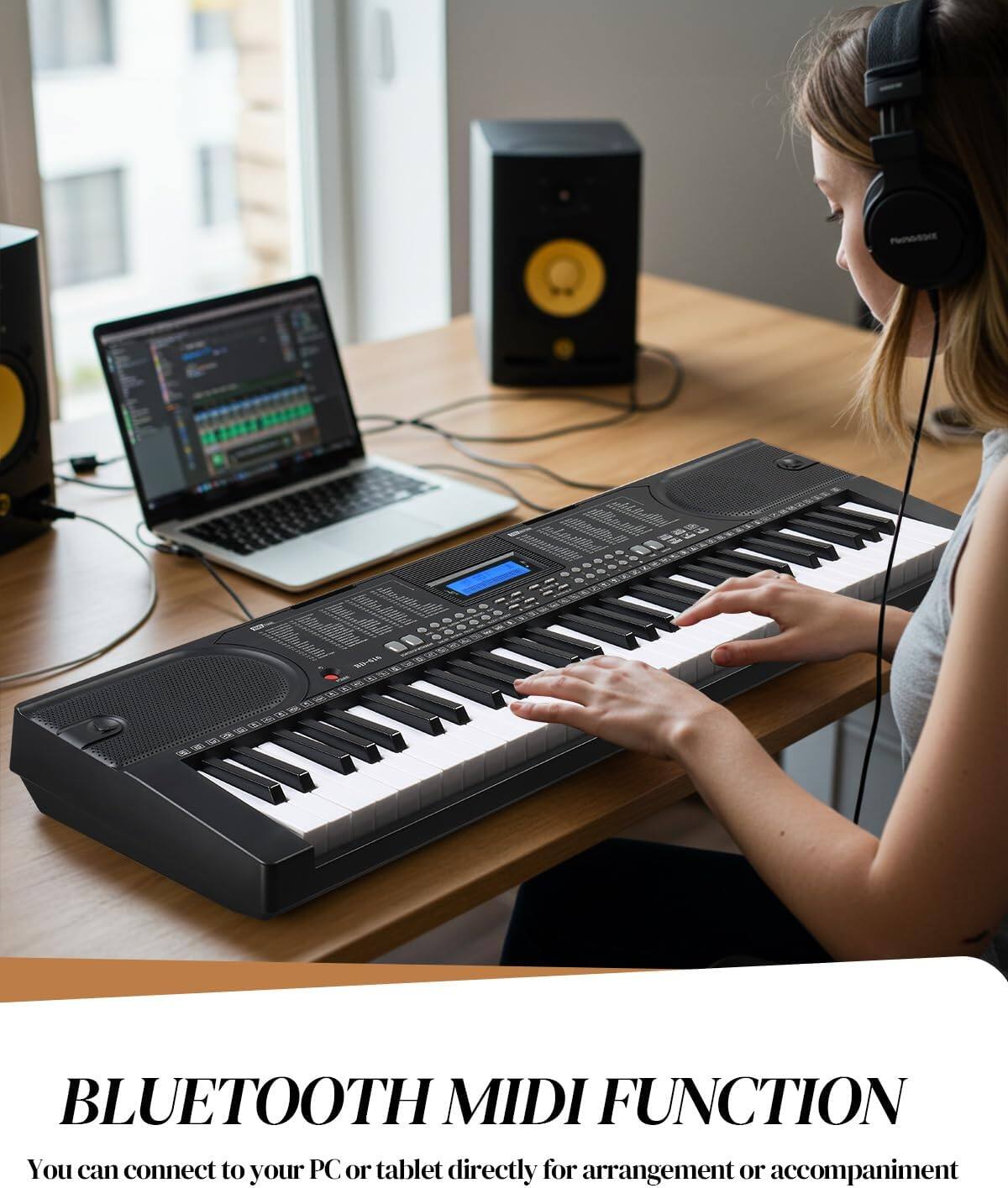 **BLUETOOTH MIDI FUNCTION**

You can connect to your PC or tablet directly for arrangement or accompaniment.