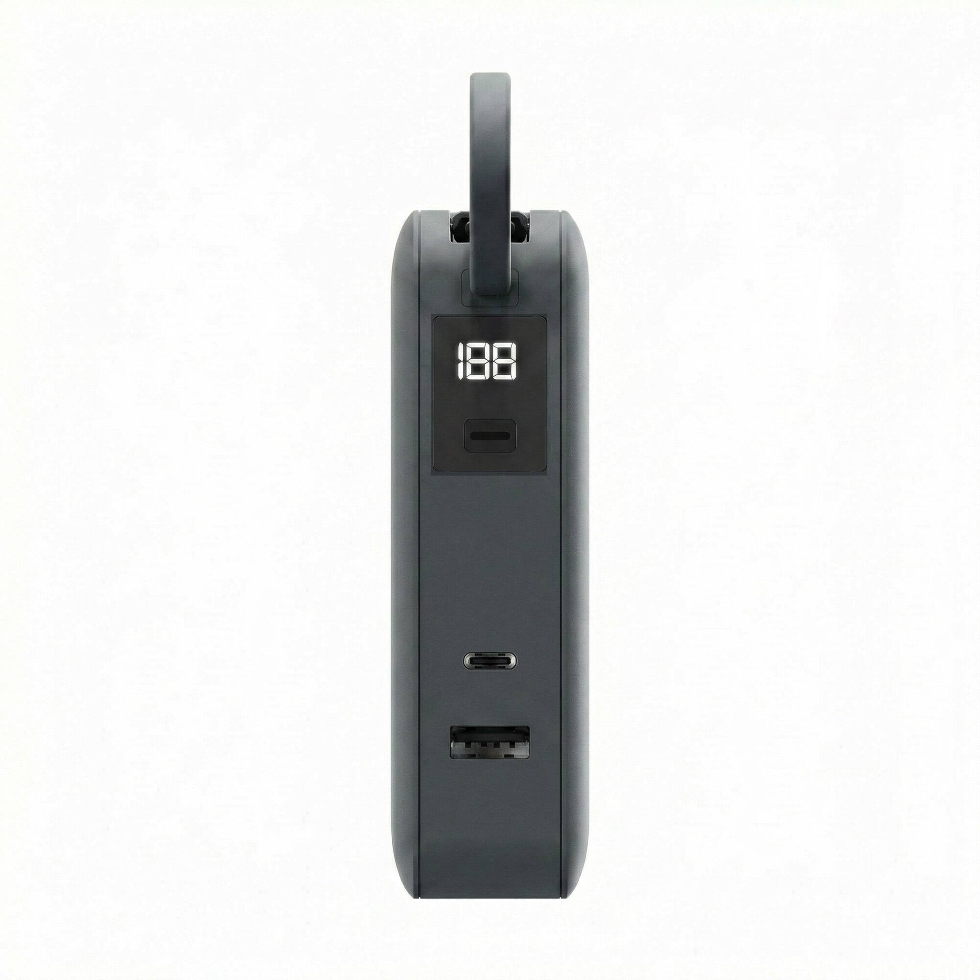 Back. ReelCharge - ReelCharge 10,000 mAh 65W Power Bank Flex (Cool Gray).