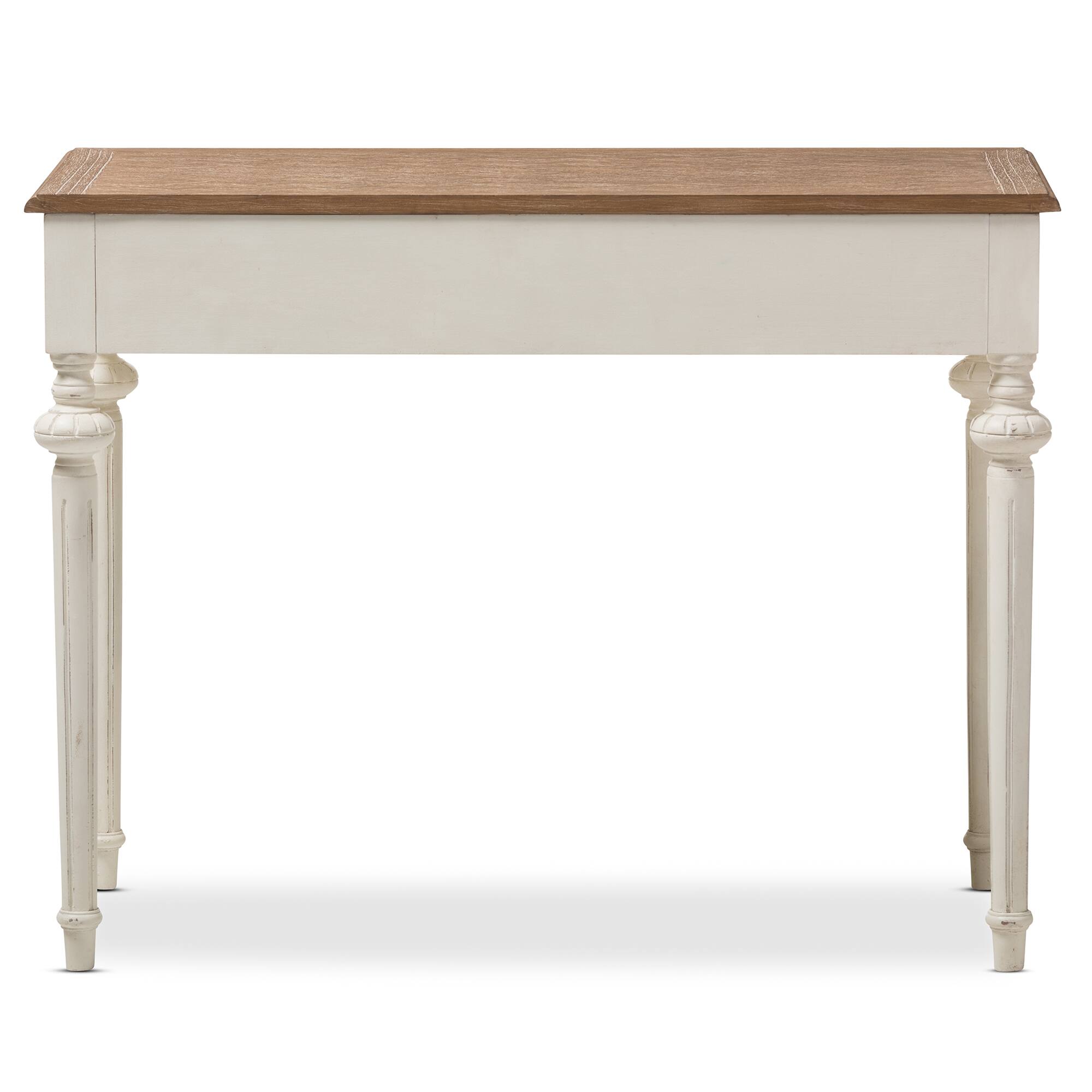 Back. Baxton Studio - Marquetterie French Provincial Writing Desk - White/Natural.