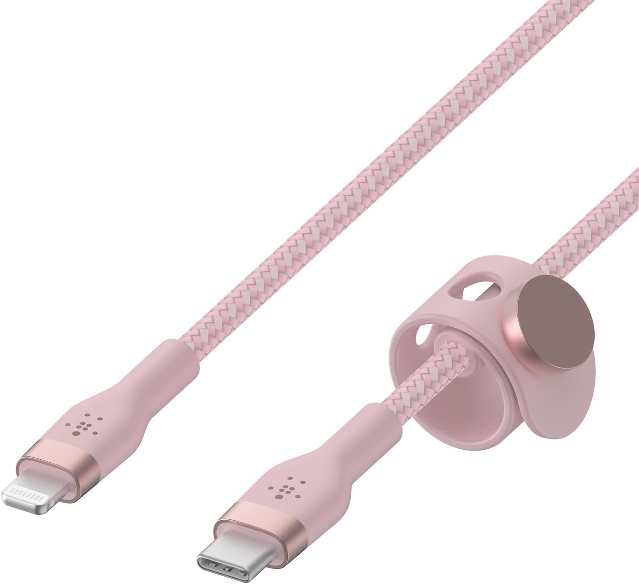 Alt View 4. Belkin - BoostCharge Pro Flex Braided USB-C to Lightning Cable (2M/6.6ft) - Pink.