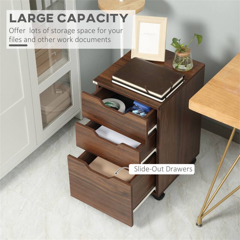 LARGE CAPACITY  
Offer lots of storage space for your files and other work documents  

Slide-Out Drawers