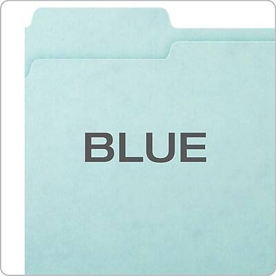 Alt View 6. Pendaflex - Pendaflex Recycled Heavy Duty Pressboard File Folder, 1/3-Cut Tab, 1" Expansion, Letter Size, Blue, 25/Box (9200T 1/3) - Blue.