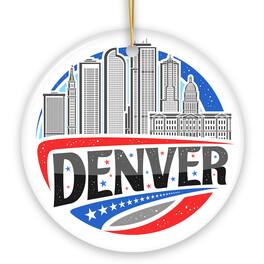 OrnamentallyYou - Urban Denver Retro Colorado Ornament Souvenir Gift - Multi-colored