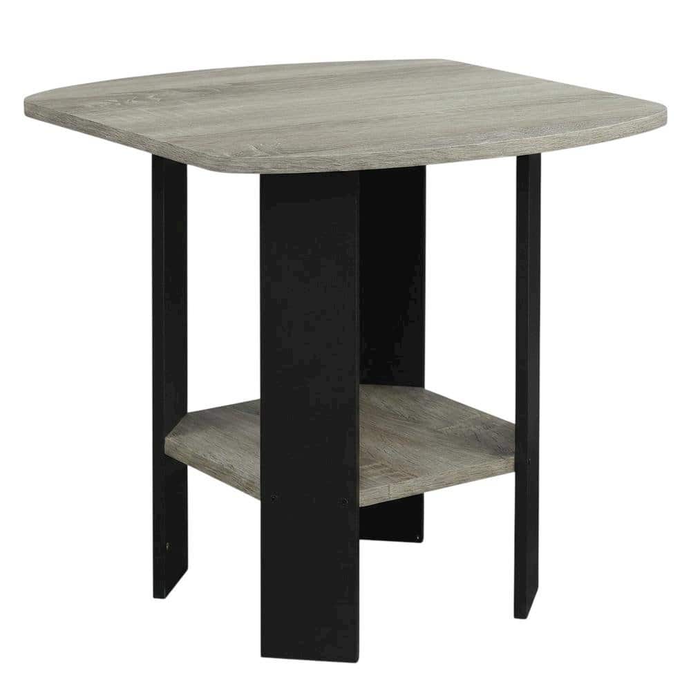 FurniFact - Set of Two Nightstands in Natural Finish with Modern Design - French Oak Grey/Black price history on PriceWatchPro