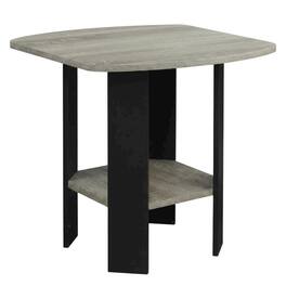 Furnifact - Set of Two Nightstands in Natural Finish with Modern Design - French Oak Grey/Black