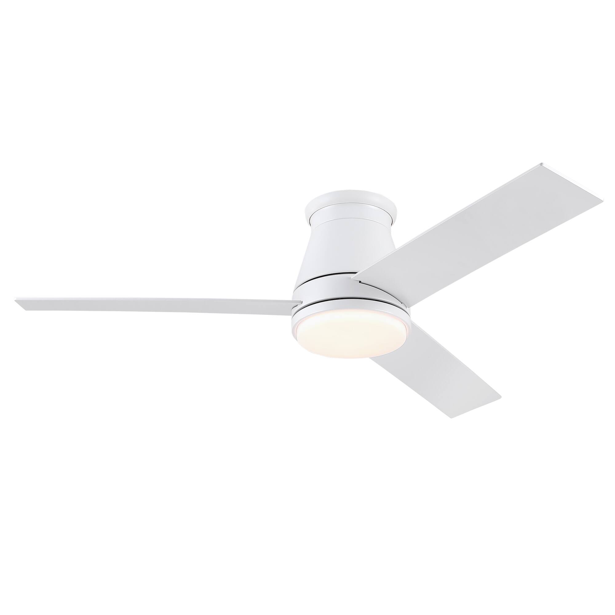 Alt View 6. Sofucor - 48'' Ceiling Fans with Integrated LED Lights and Remote Noiseless Reversible DC for Farmhouse Patio Living Room Bedroom - White.