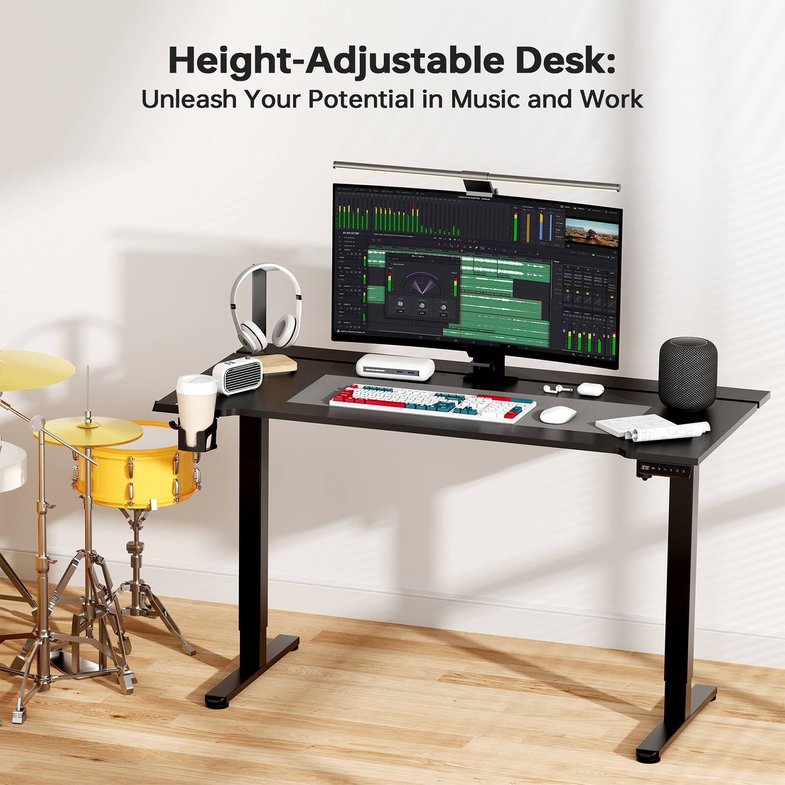 Height-Adjustable Desk: Unleash Your Potential in Music and Work : 31080005