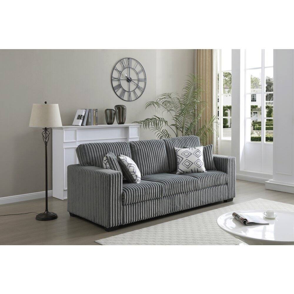 Alt View 2. Glory Furniture - Teddy Loveseat - Gray.