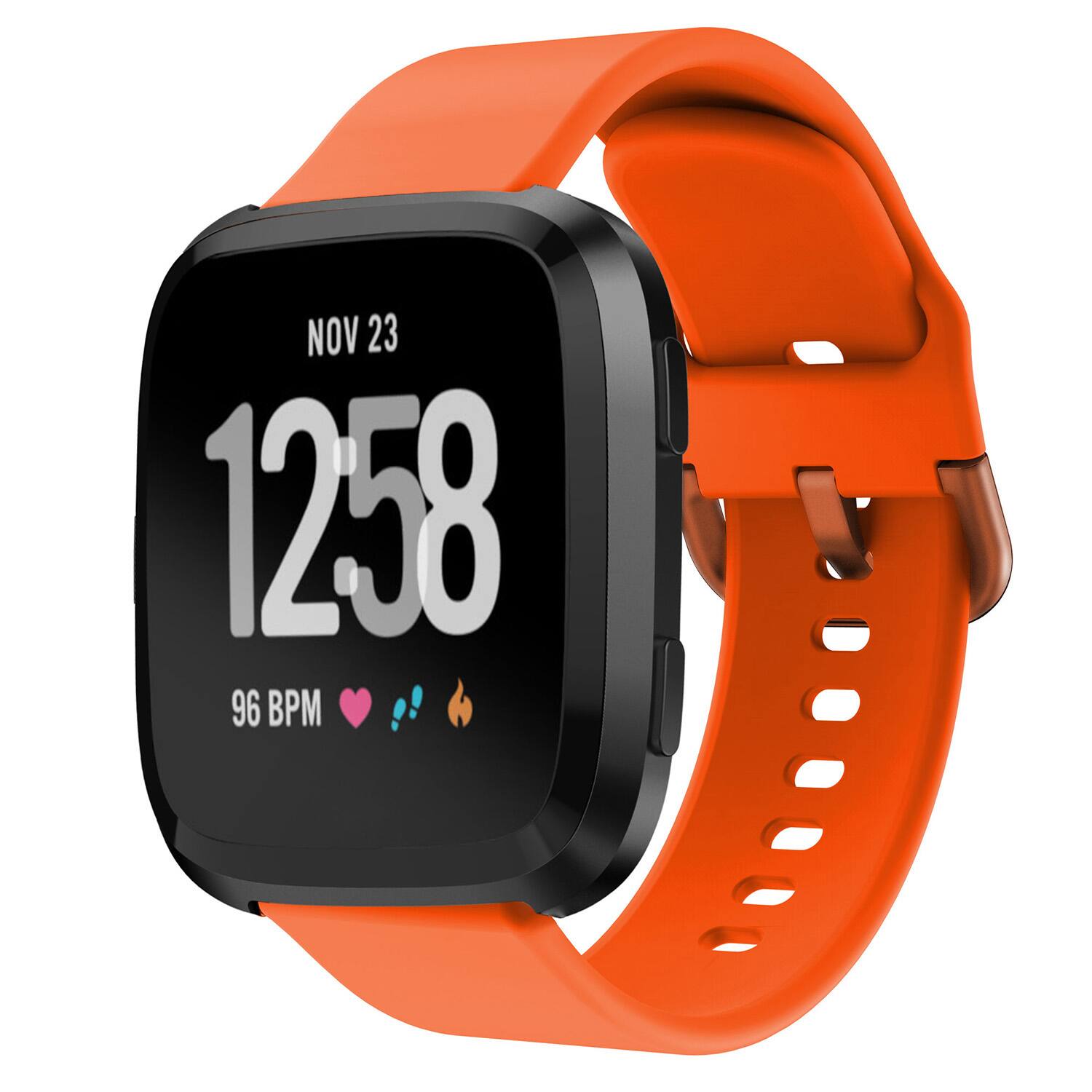 StrapsCo - Sport Band Silicone Rubber Watch Strap For Fitbit Versa & Versa 2 - Orange price history on PriceWatchPro