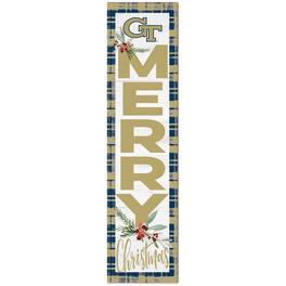 Jardine - Georgia Tech Yellow Jackets 12'' x 48'' Outdoor Christmas Leaner - White