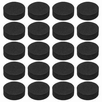 Front. Unique Bargains - Single Sided Speaker Isolation Pads 35x12mm Round EVA Acoustic Foam Anti-Vibration Feet for Speaker Subwoofer, 32pcs - Black.