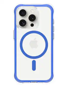 Ornarto - Air Case for iPhone 15 Pro Clear, Compatible with MagSafe, Military-Grade Drop Protection Case - Blue