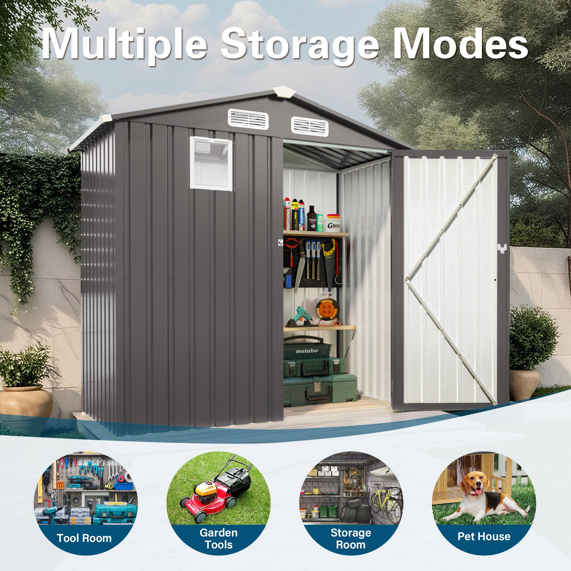 Multiple Storage Modes

- Tool Room
- Garden Tools
- Storage Room
- Pet House