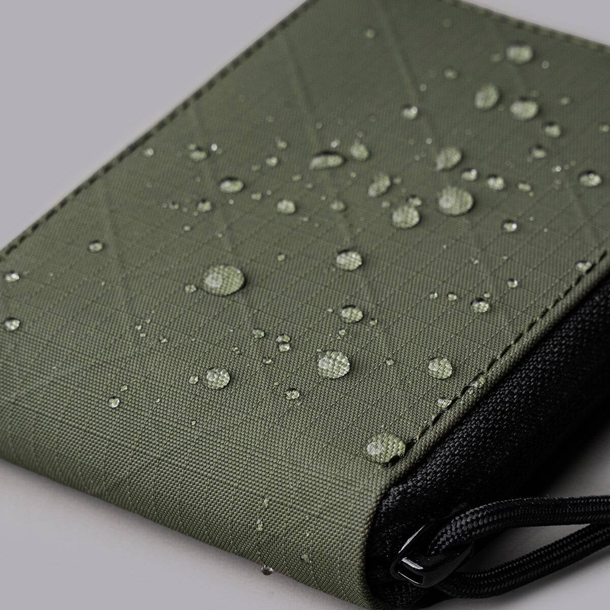 Alt View 6. ALPAKA - Zip ID Wallet with ID Window, RFID Protection, Holds 10+ Cards, Zip-Around Closure, Gift-Ready Box - Green Axogrid 210D.