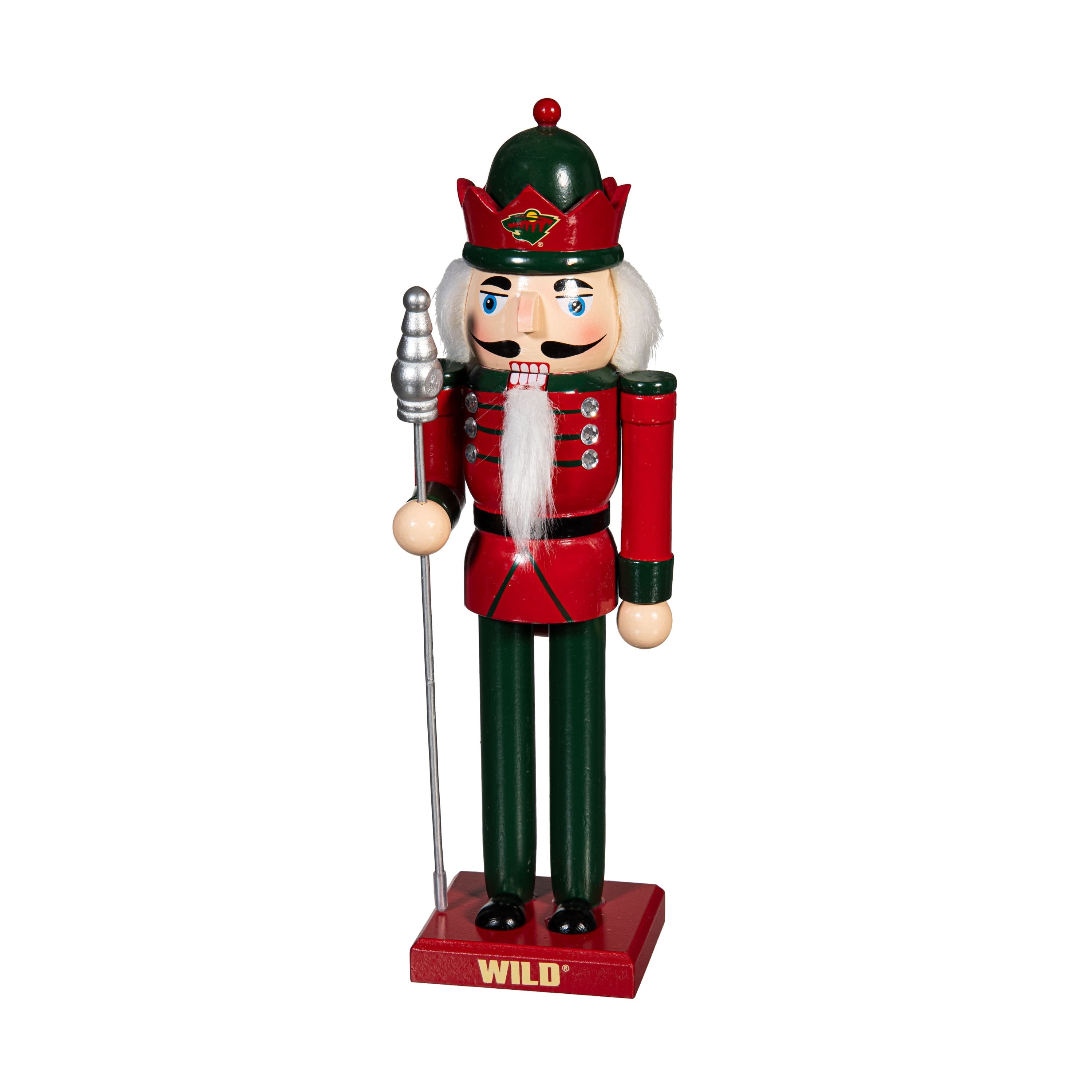 Evergreen Enterprises - Minnesota Wild 12" Wooden Nutcracker Statue - Multicolor
