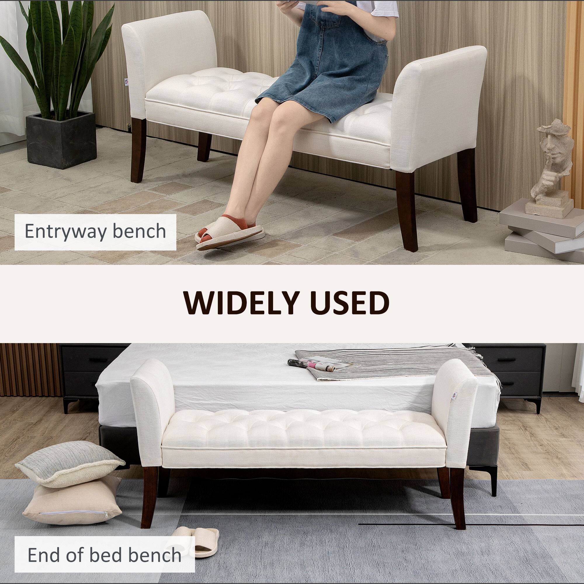 Entryway bench  
WIDELY USED  
End of bed bench