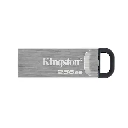 Front. Kingston - DataTraveler Kyson 256GB High Performance USB 3.2 Gen 1 Metal USB Flash Drive DTKN/256GB.