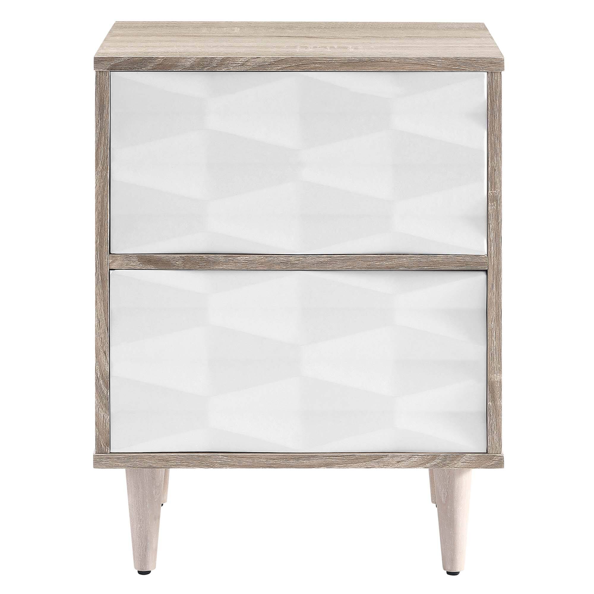 Alt View 2. Modway - Vespera 2-Drawer Nightstand by Modway - Oak White.