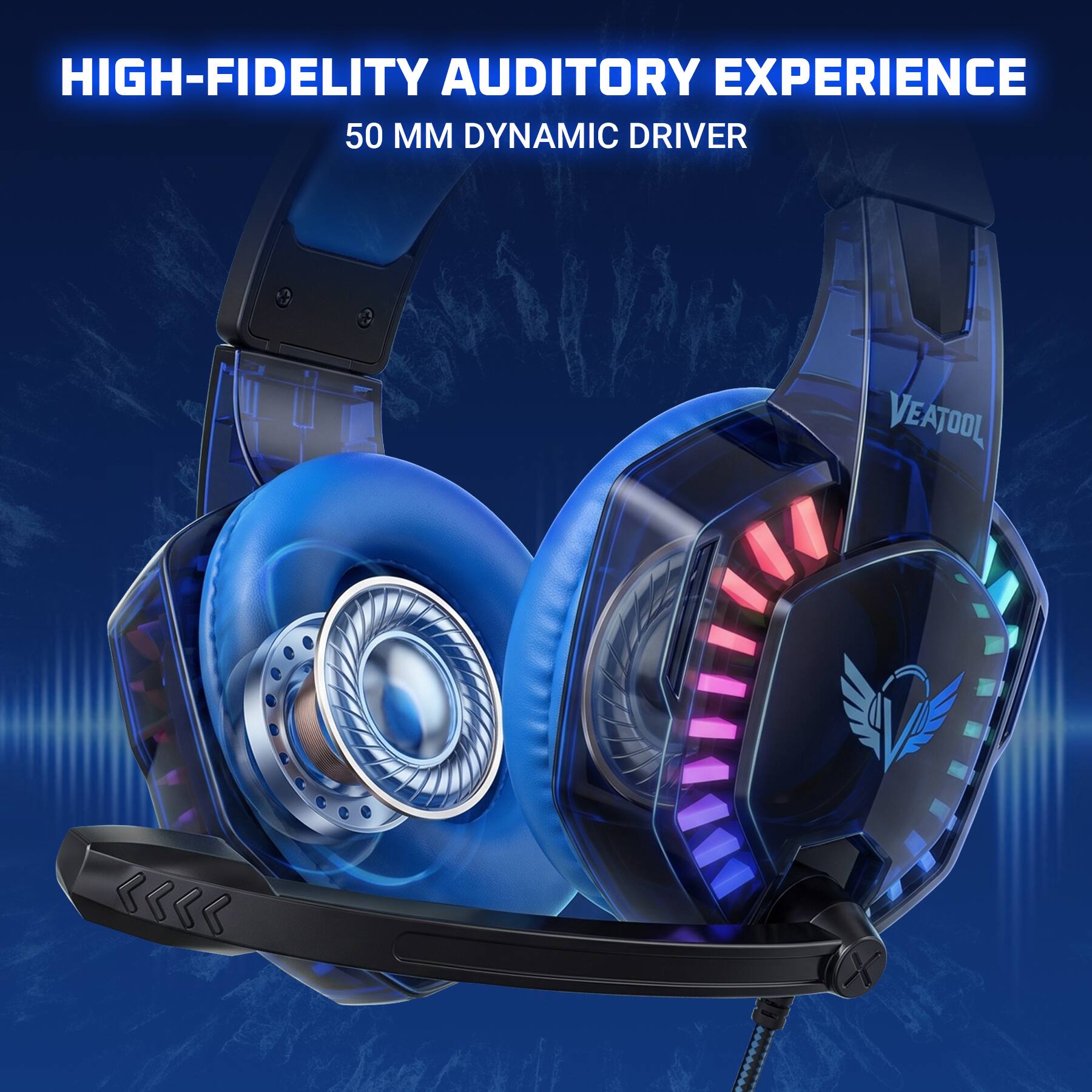 HIGH-FIDELITY AUDITORY EXPERIENCE  
50 MM DYNAMIC DRIVER