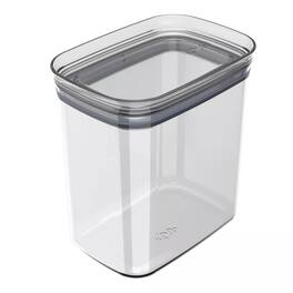 OU - Airtight Food Storage Container 6.3 cup, Stackable Plastic Pantry Organizer with Leak Proof Lid - Clear