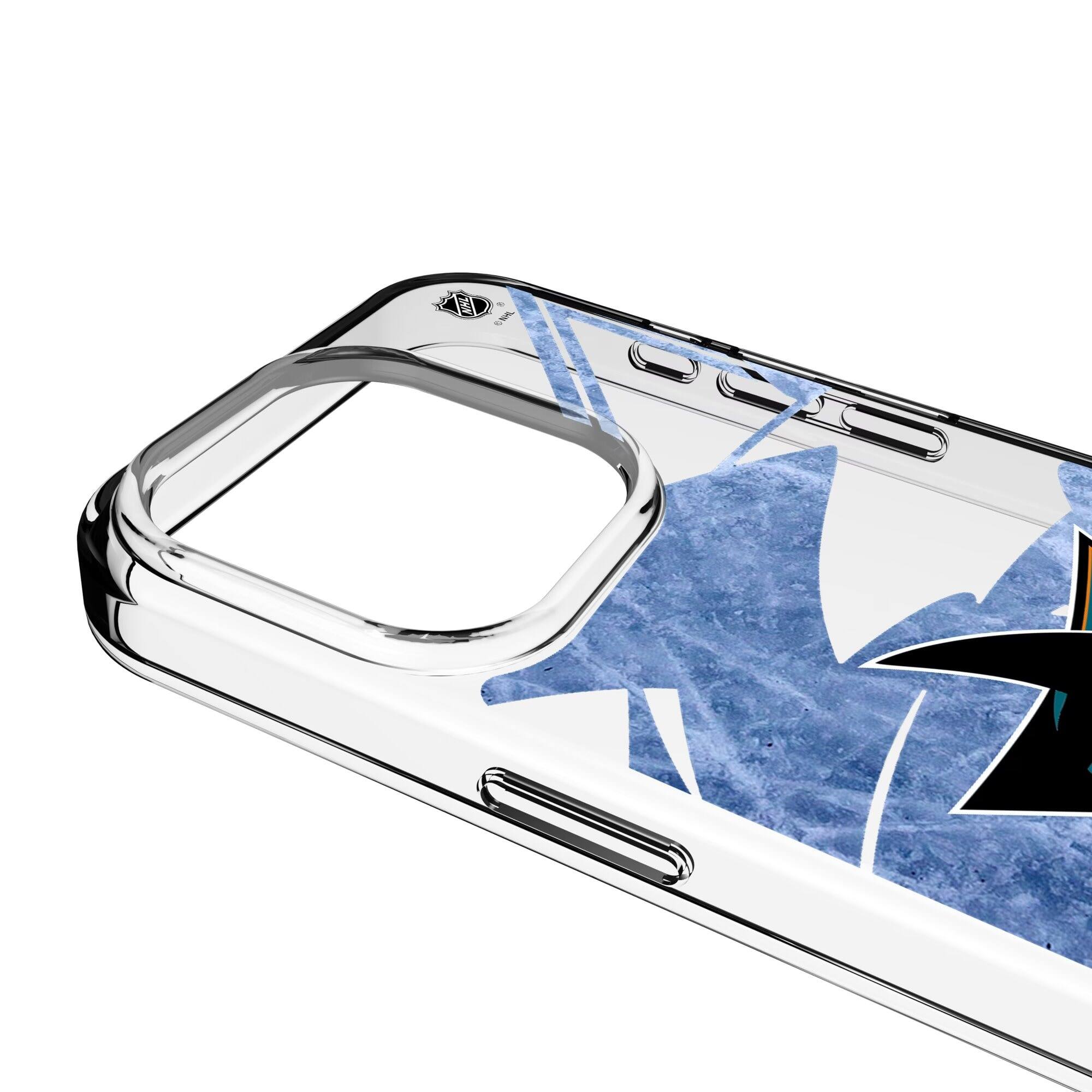 Alt View 2. Keyscaper - San Jose Sharks iPhone Clear Ice Case - 14 - Multicolor.