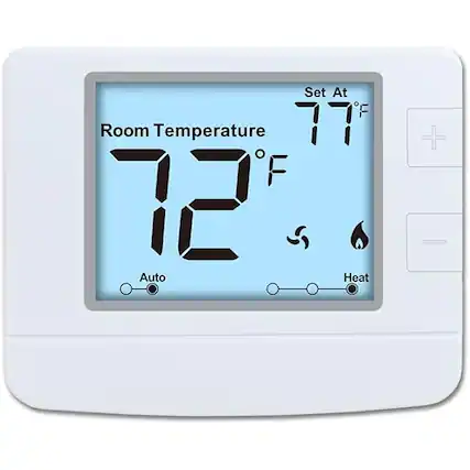 Set At 77°F
Room Temperature 72°F
Auto Heat