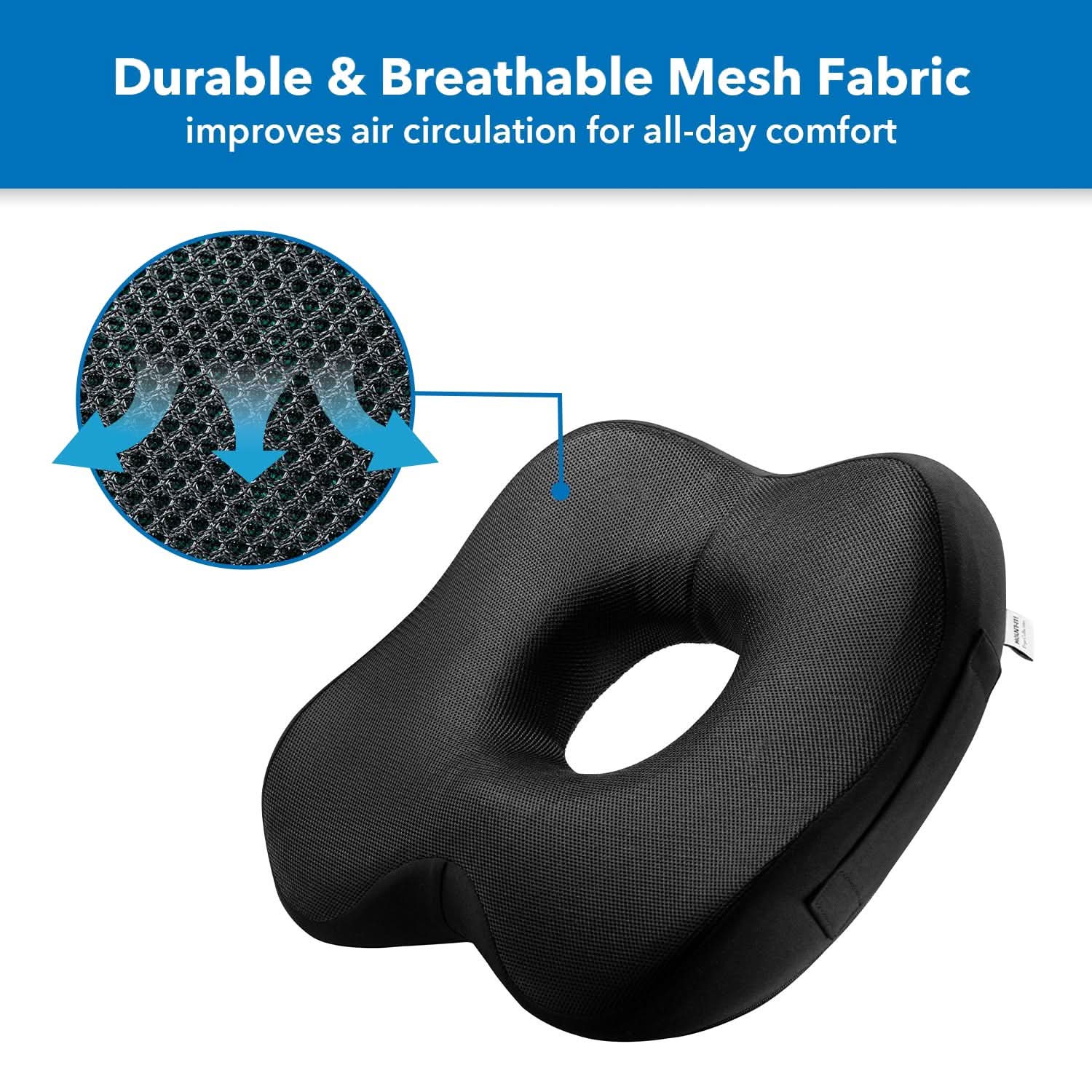 Durable & Breathable Mesh Fabric improves air circulation for all-day comfort