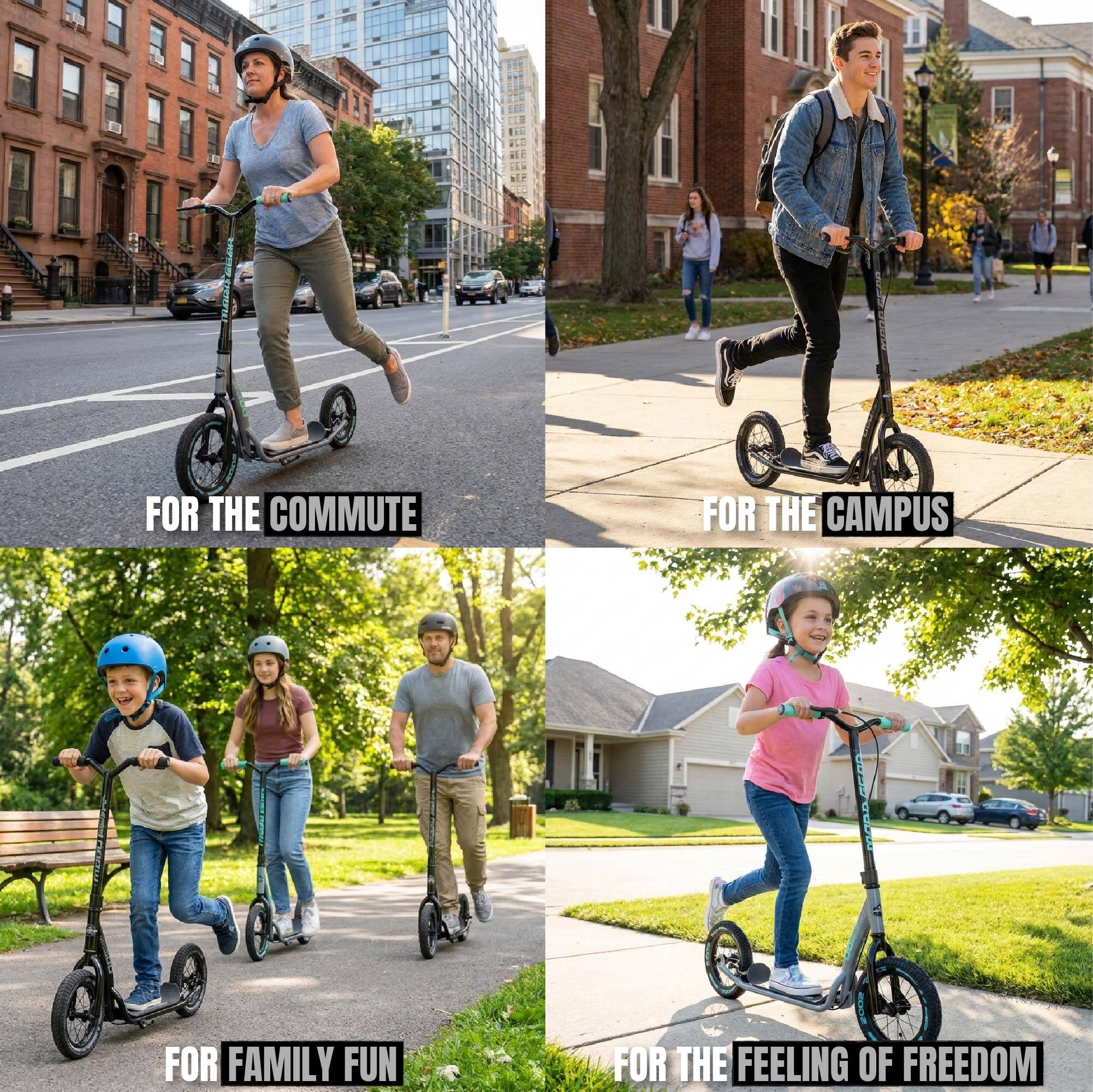 FOR THE COMMUTE  
FOR THE CAMPUS  
FOR FAMILY FUN  
FOR THE FEELING OF FREEDOM