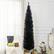 Alt View 1. Homcom - Artificial Pencil Christmas Tree, Slim Xmas Tree with 618 Realistic Branch Tips and Plastic Stand - black.
