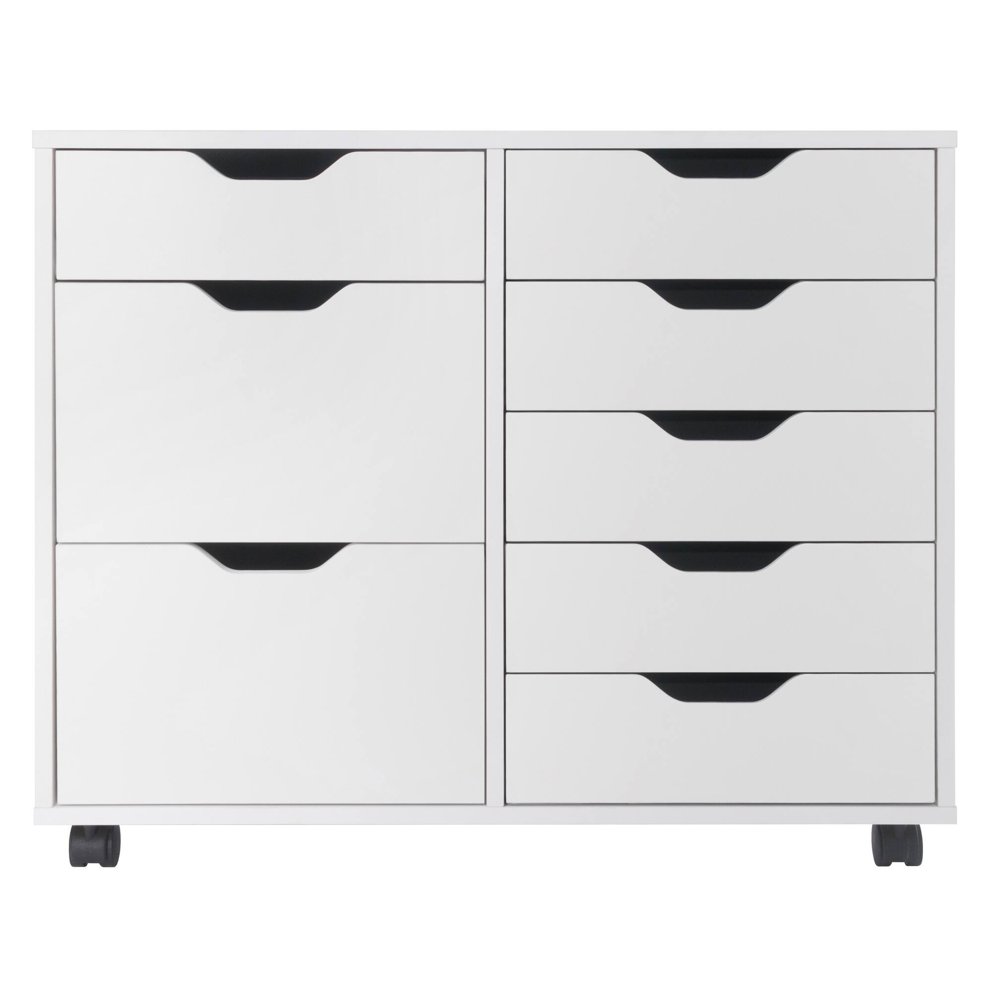 Alt View 3. Winsome Wood - Halifax 6-Drawer Multi-Storage Mobile Cabinet - White.