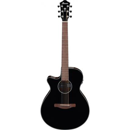 Front. Ibanez - Ibanez AEG50L Left-Handed AE Guitar, Walnut Fretboard,Black High Gloss.