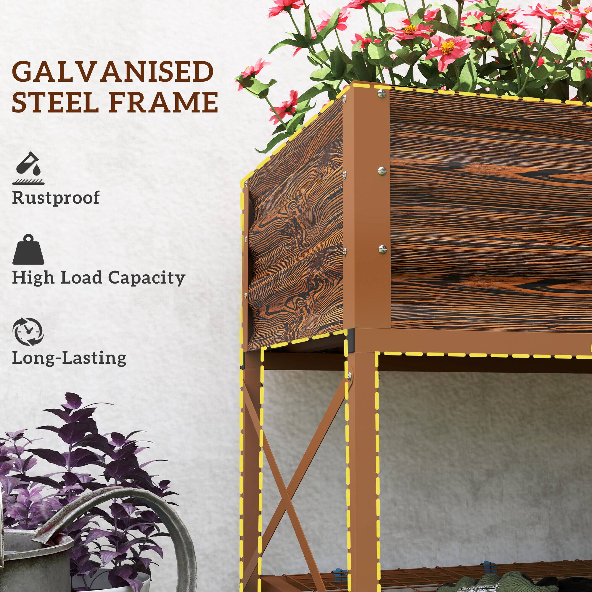 GALVANISED STEEL FRAME

- Rustproof
- High Load Capacity
- Long-Lasting