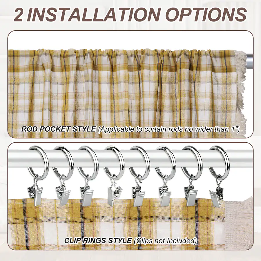 Backing Rod Depth Unique Bargains Curtain Valances, 24
