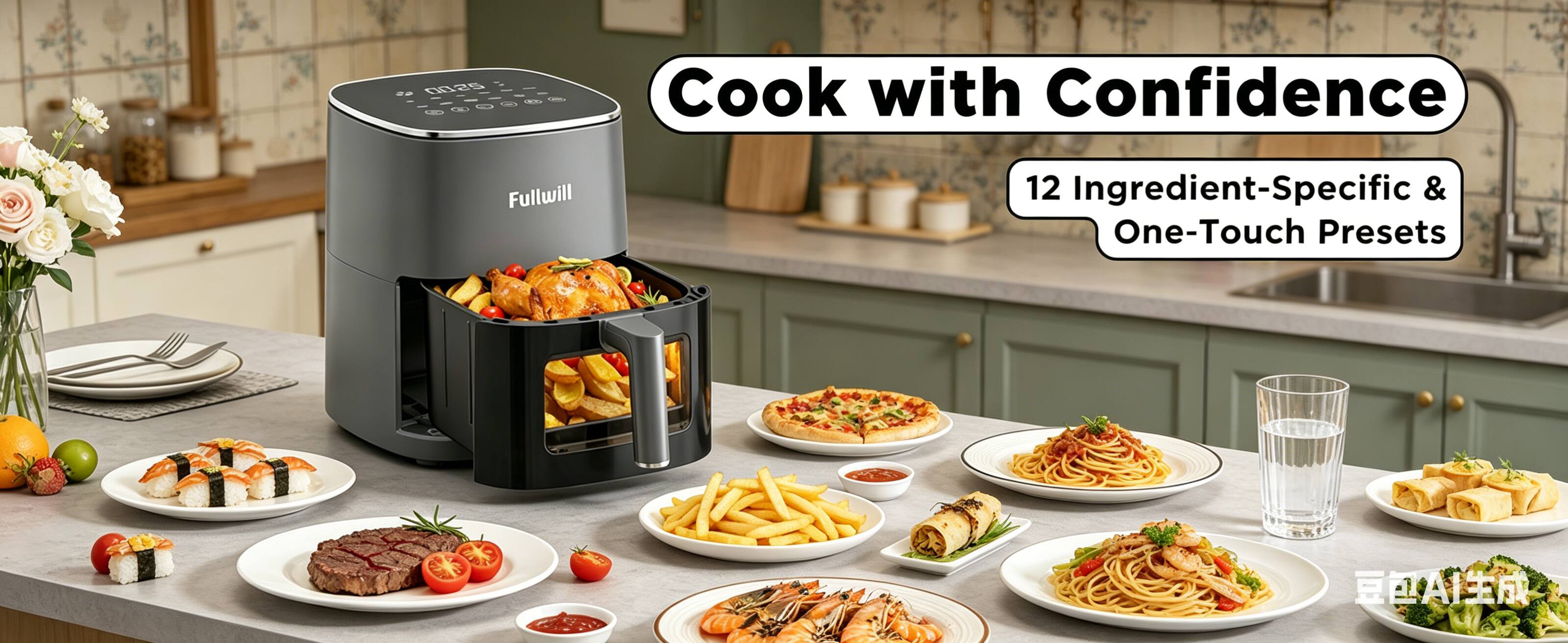G0D - 000060 Cook with Confidence Fullwill 12 Ingredient-Specific & One-Touch Presets