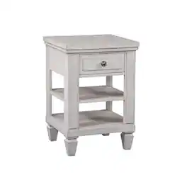 American Woodcrafters - Salter Path 1-Drawer Nightstand - with Grain - White