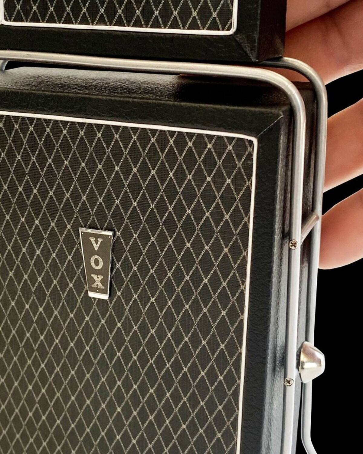 Alt View 1. Axe Heaven - Axe Heaven -Beatles - Vox AC-100 MKII Super Deluxe Amp Head & Cabinet Mini Guitar Amplifier Replica - Collectibles - Multicolor.