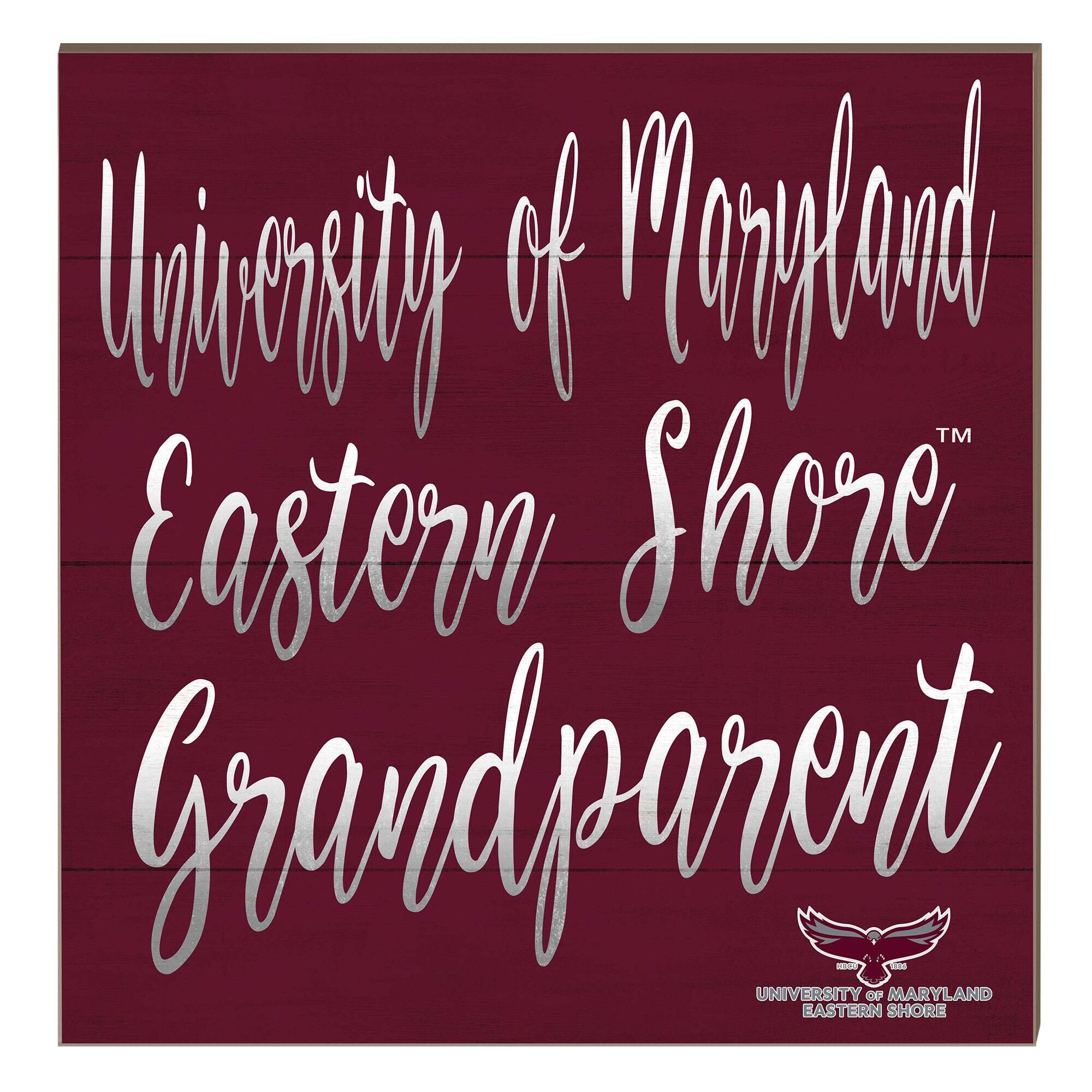 Maryland Eastern Shore Hawks 10" x 10" Grandparent Plaque