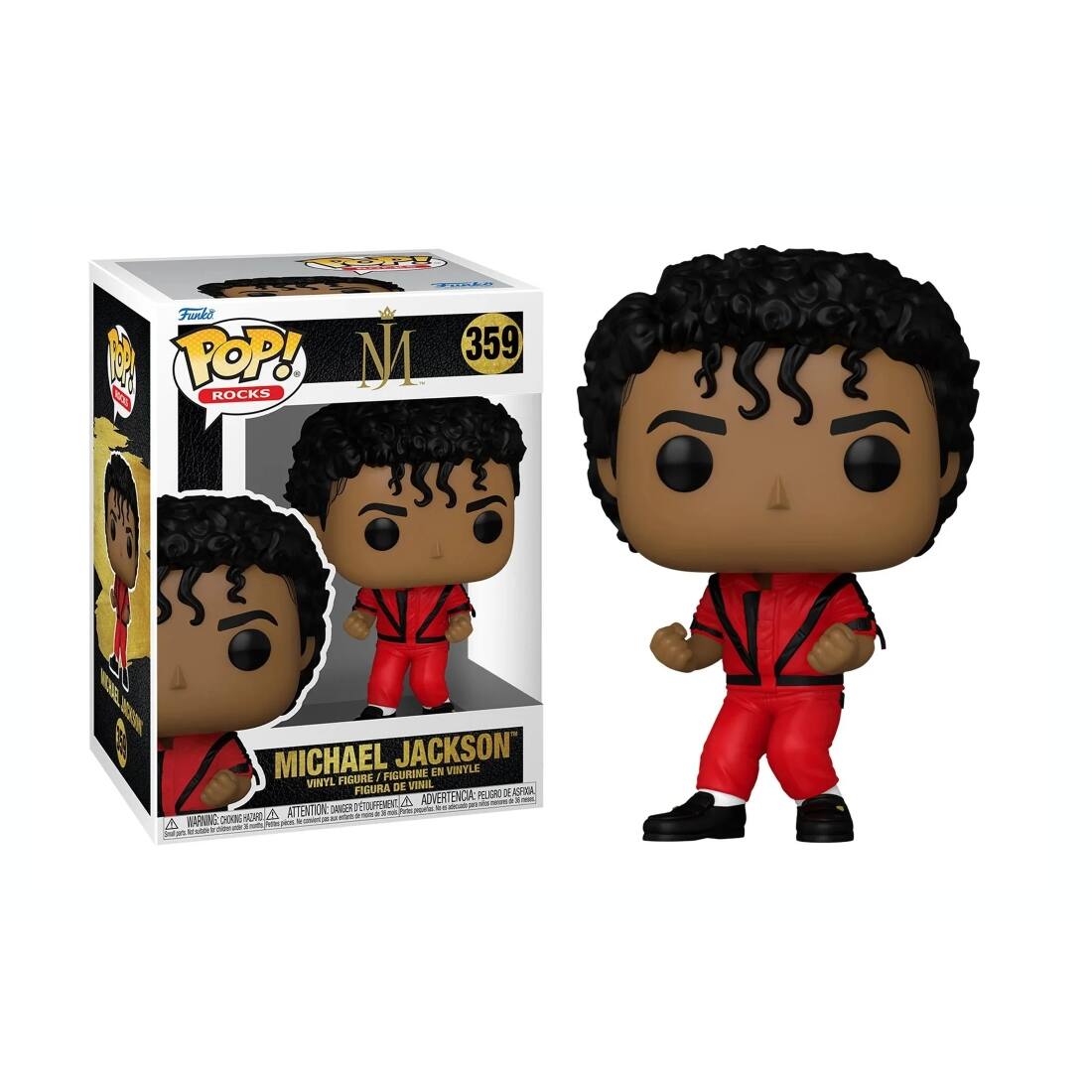 REER Funko POP! M 359 ROCKS 1 MICHAEL JACKSON FIGURINE EN VINYLE FIGURE I VINYL DE VINIL FIGURA PELICRAO I J AO D'ETUFEMENT A ADVERTENDIA - - - - DANG .. - A ATTENTION: A a a - Pm n SN - - A MARNING DO0E P - . - 1om nn - -