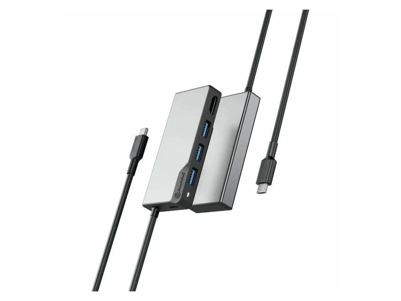 Alt View 3. Alogic - Alogic Fusion CORE 5-in-1 USB-C Hub Compact Dock V2 UCFUHDV2SGR.