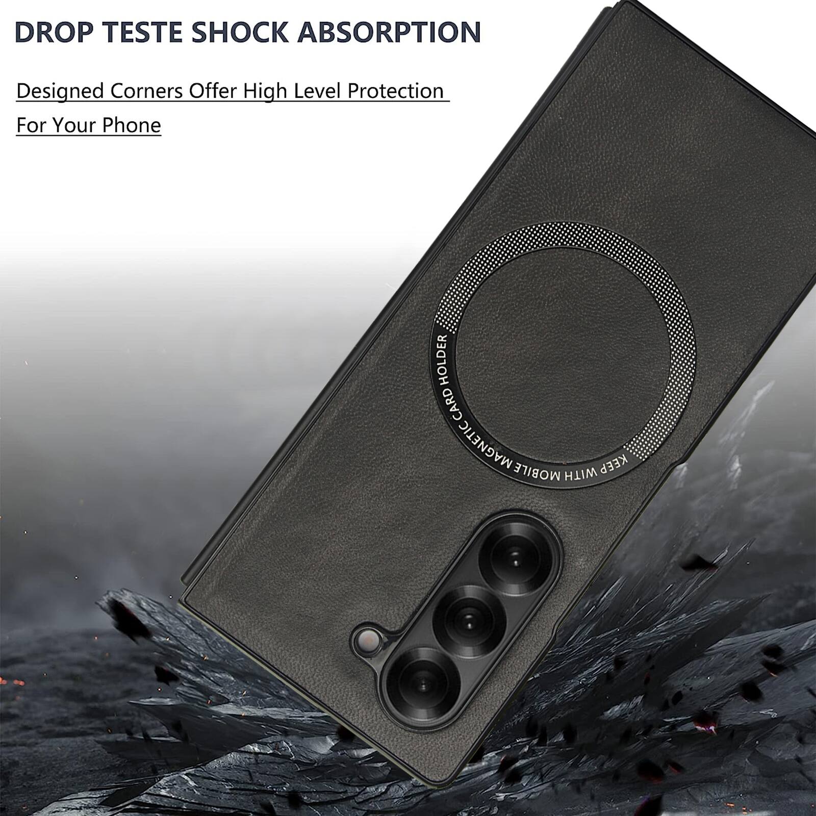 DROP TESTE SHOCK ABSORPTION  
Designed Corners Offer High Level Protection For Your Phone