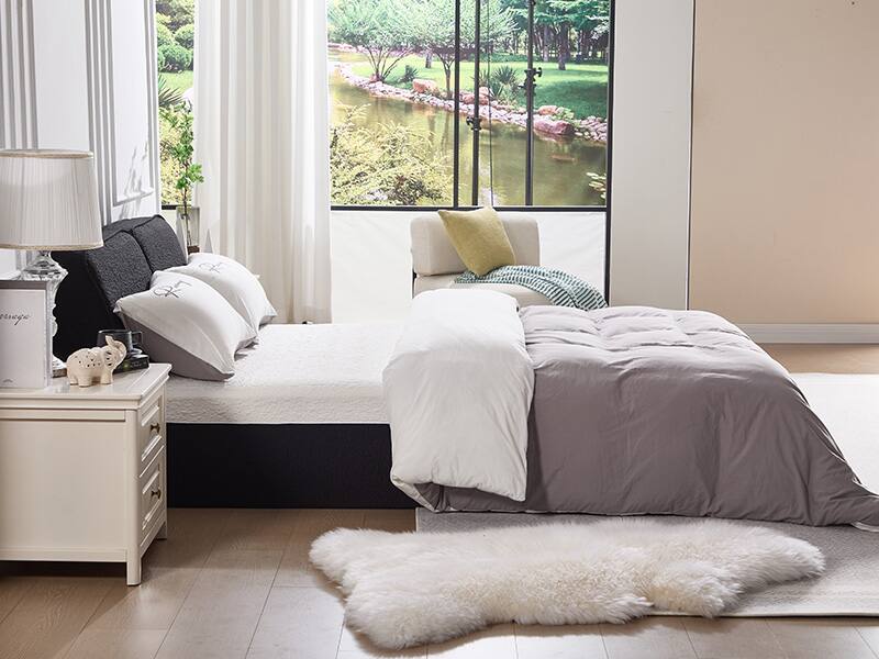 Left. Bestier - Compressed Bed with No Assembly Required, 3-Step Setup & Knitted Fabric Design - black.