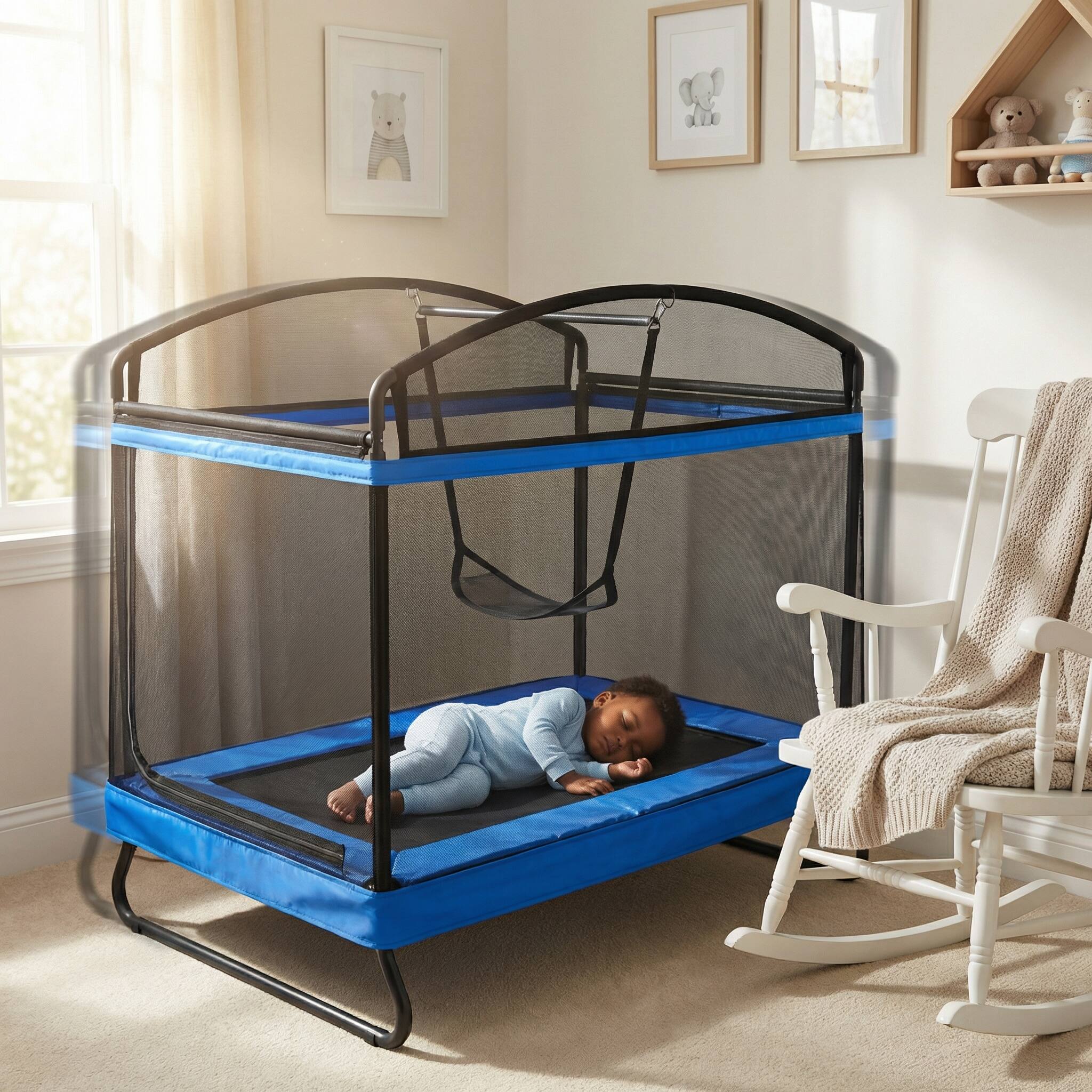 Alt View 6. LOVMOR - Lovmor 4 FT x 6 FT Trampoline with No Gap Enclosure Recreational Trampoline for Adults.