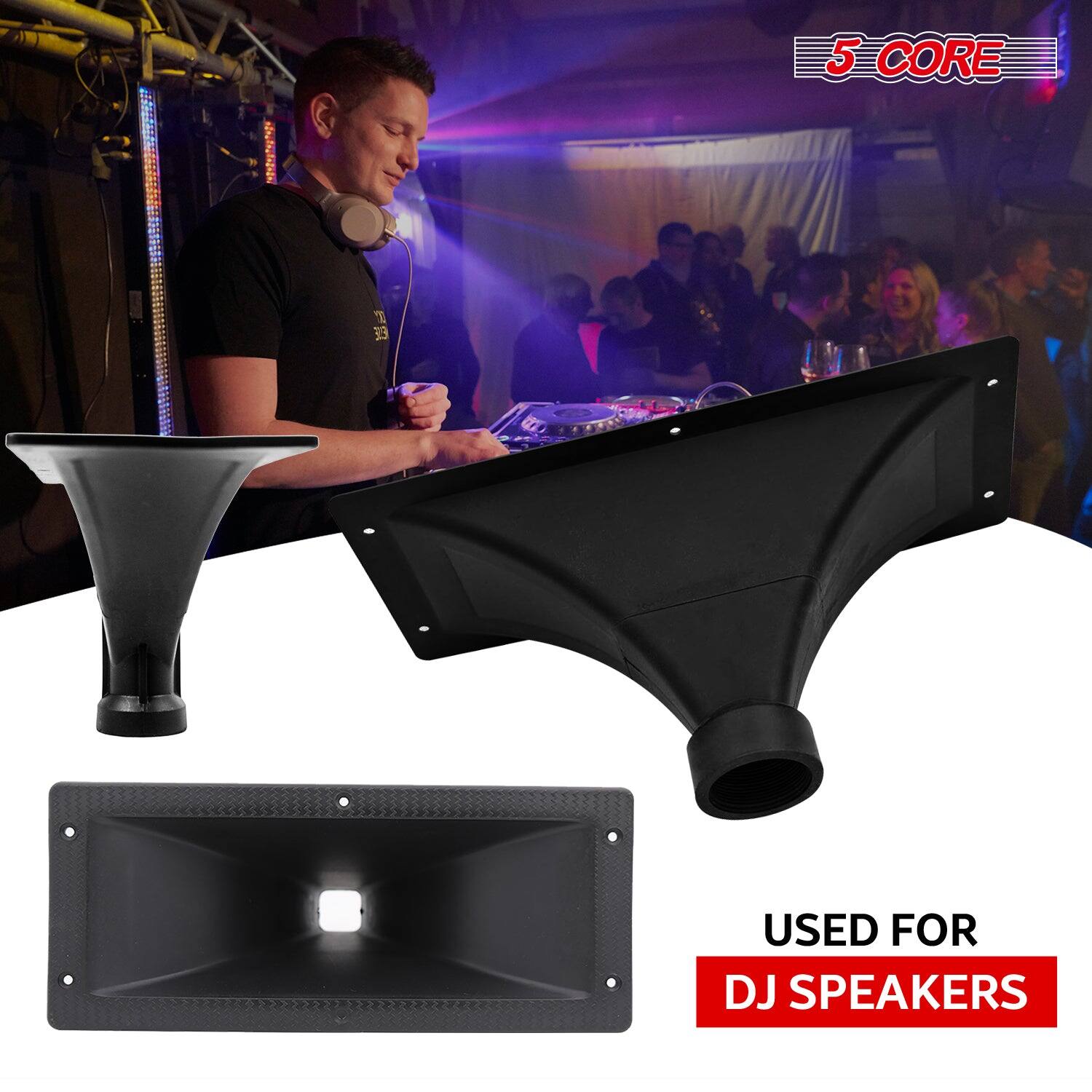 The text on the image is: "5 CORE USED FOR DJ SPEAKERS."