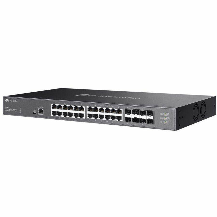 Alt View 2. TP-Link - Omada 24-Port 10GBASE-T L2+ Managed Switch with 8 10GE SFP+ Slots - 24 Ports - Manageable - 10 Gigabit Ethernet - Unknown.
