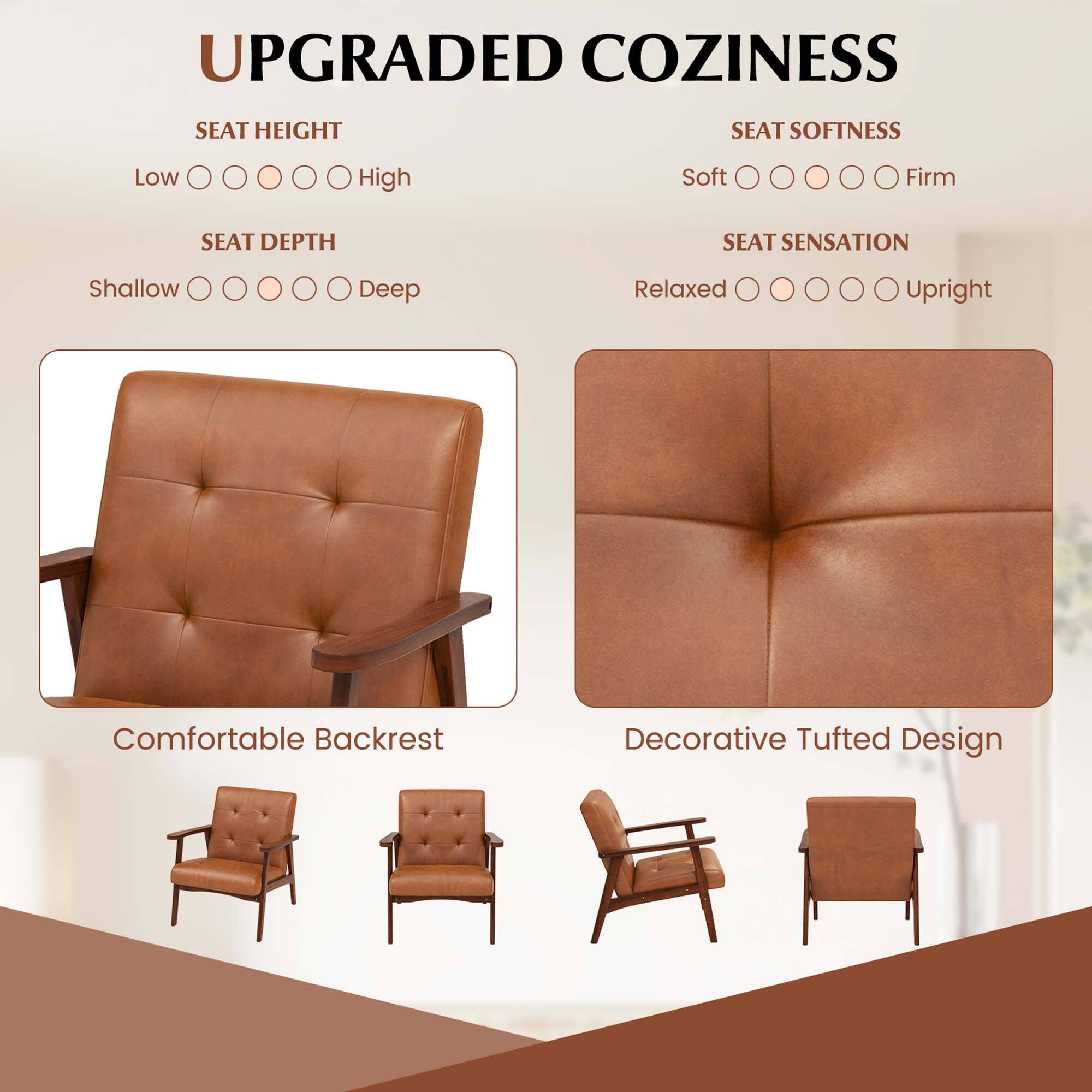 UPGRADED COZINESS

SEAT HEIGHT  
Low ○ ○ ○ ○ ○ High

SEAT DEPTH  
Shallow ○ ○ ○ ○ ○ Deep

SEAT SOFTNESS  
Soft ○ ○ ○ ○ ○ Firm

SEAT SENSATION  
Relaxed ○ ○ ○ ○ ○ Upright

Comfortable Backrest

Decorative Tufted Design