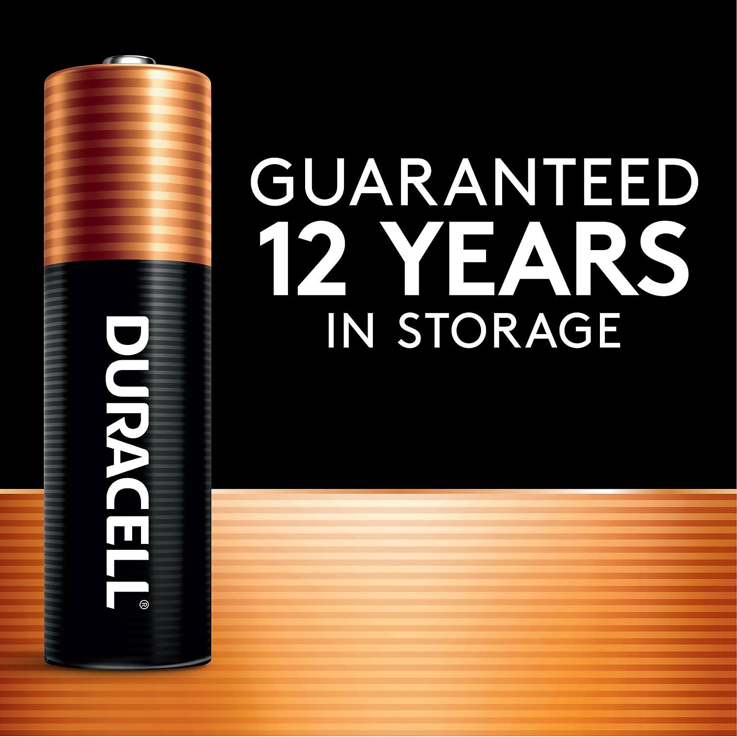 GUARANTEED 12 YEARS IN STORAGE  
DURACELL
