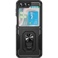 SaharaCase - Heavy Duty Kickstand Case for Samsung Galaxy Z Flip5 - Black - Front_Zoom